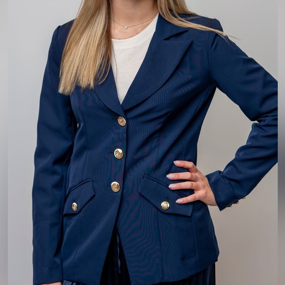 STUDIO The Hasting’s Blazer Navy Blue with Gold Buttons